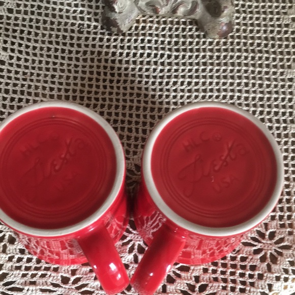 Set of 2 Fiesta Dinnerware Java Coffee Mugs Scarlet Red 12-Oz - Picture 8 of 8